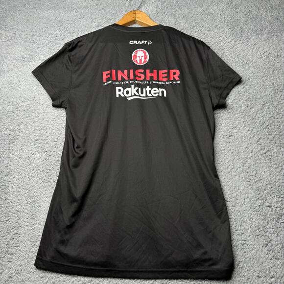 Spartan Finisher Shirt Women's 2XL Black Graphic Short Sleeve Active Athletic - Picture 2 of 10